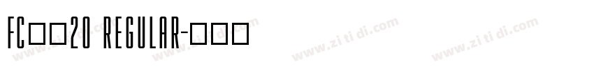 FC数字20 Regular字体转换